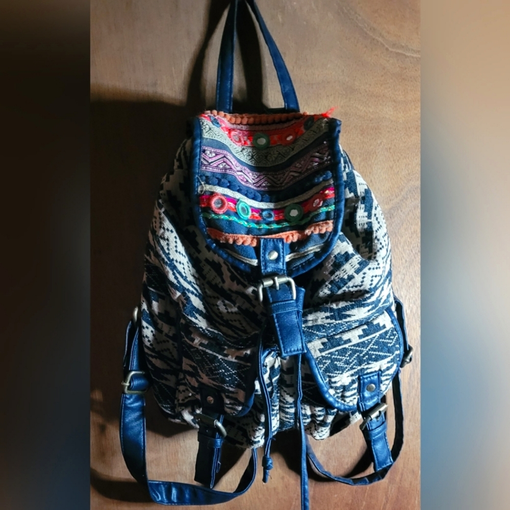 Cute boho mini backpack